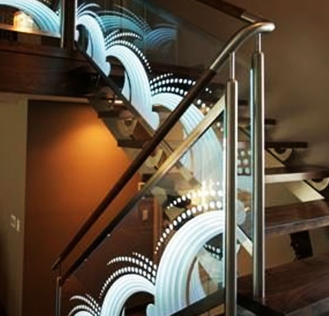 Printed Glass Railing